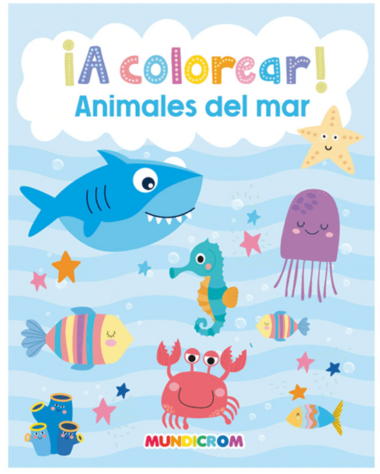 LIBRO A COLOREAR ANIMALES DEL MAR MUNDICROM 1