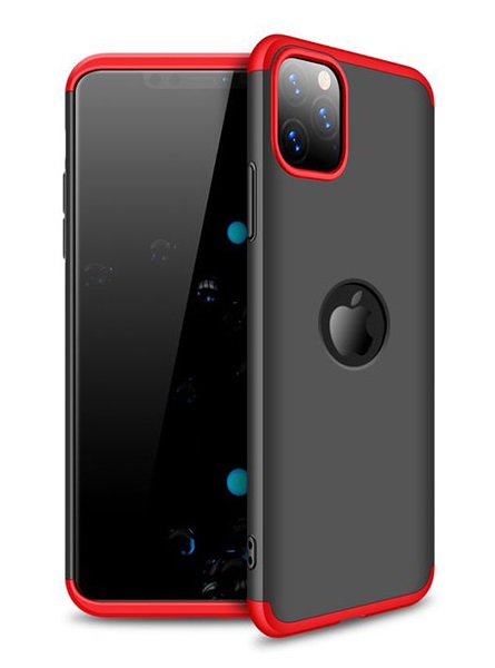CARCASA GKK 360° IPHONE 11 PRO MAX ROJA CON NEGRO 1