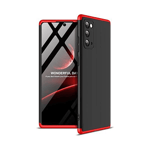 CARCASA GKK 360° SAMSUNG NOTE 20 ROJA CON NEGRO