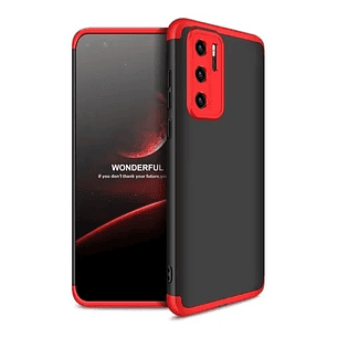 CARCASA GKK 360° HUAWEI P40 ROJA CON NEGRO