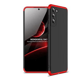 CARCASA GKK 360° SAMSUNG S21 ROJA CON NEGRO