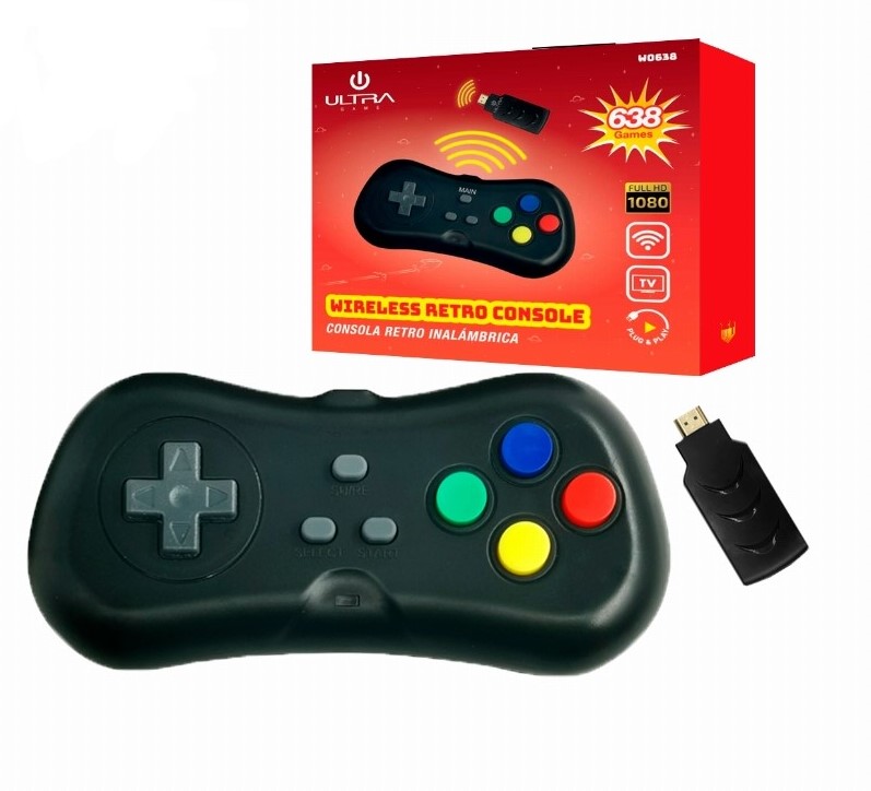 CONSOLA RETRO INALAMBRICA ULTRA W0638 620 JUEGOS 1