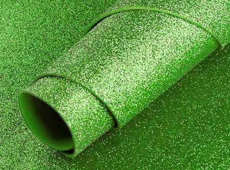 PLIEGO GOMA EVA PROARTE GLITTER 45 X 60CMS. VERDE 1
