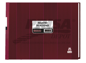 LIBRO REGISTRO DE ACCIONES BUHO ART.175 50 HJS 1