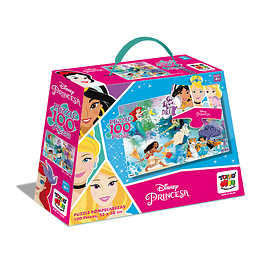 PUZZLE 100 PIEZAS DISNEY PRINCESA TOYNG GLITTER 4+ 52X38CMS. ADP-3715-PR