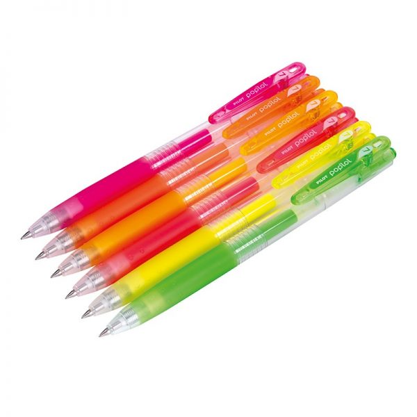 SET 6 LAPICES PILOT POPLOL NEON GEL 0,7MM 1