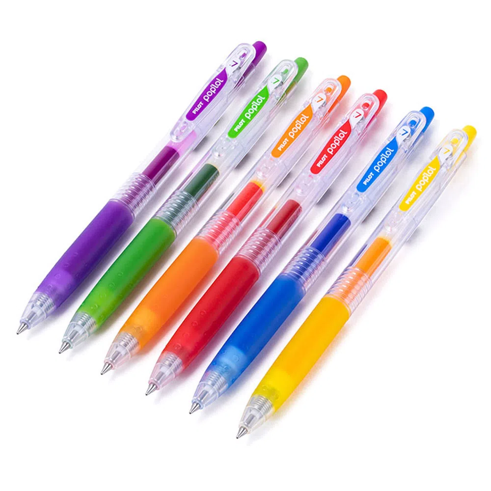 SET 6 LAPICES PILOT POPLOL BASICOS GEL 0,7MM  1