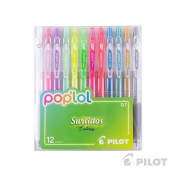 SET 12 LAPICES CANDY PILOT POPLOL SURTIDOS GEL 0,7MM 1
