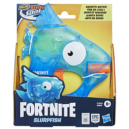 PISTOLA DE AGUA NERF FORTNITE SLURPFISH +8