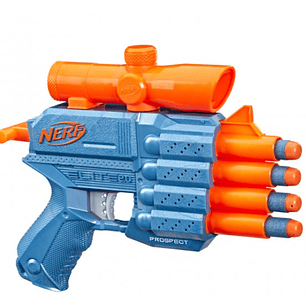 PISTOLA LANZA DARDOS 4 A LA VEZ NERF ELITE 2.0 PROSPECT +8
