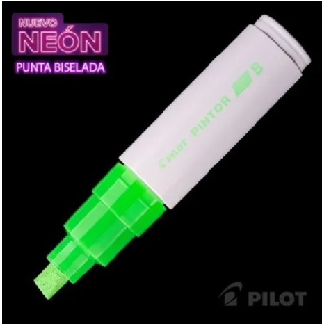 MARCADOR PILOT PINTOR BISELADO VERDE NEON 8.0MM 1