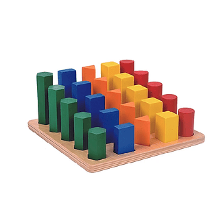 ESCALERA DE CUERPOS GEOMETRICOS MADERA DACTIC 25UNID.