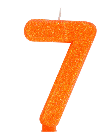 VELA GIGANTE GLITTER GLAM N°7 1UNID. 1