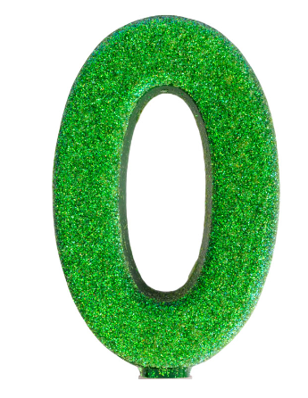 VELA GIGANTE GLITTER GLAM N°0 1UNID. 1