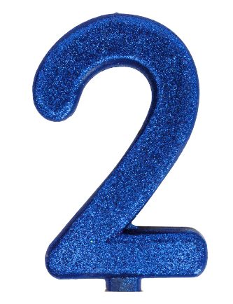 VELA GIGANTE GLITTER GLAM N°2 1UNID. 1