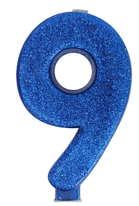 VELA GIGANTE GLITTER GLAM N°9 1UNID. 1