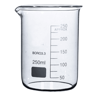 VASO VIDRIO PRECIPITADO GRADUADO 250CC KINDER MIX