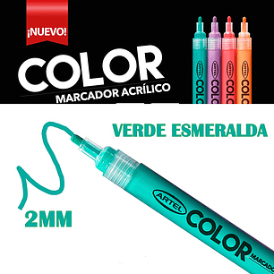 MARCADOR ACRILICO ARTEL VERDE ESMERALDA 2MM