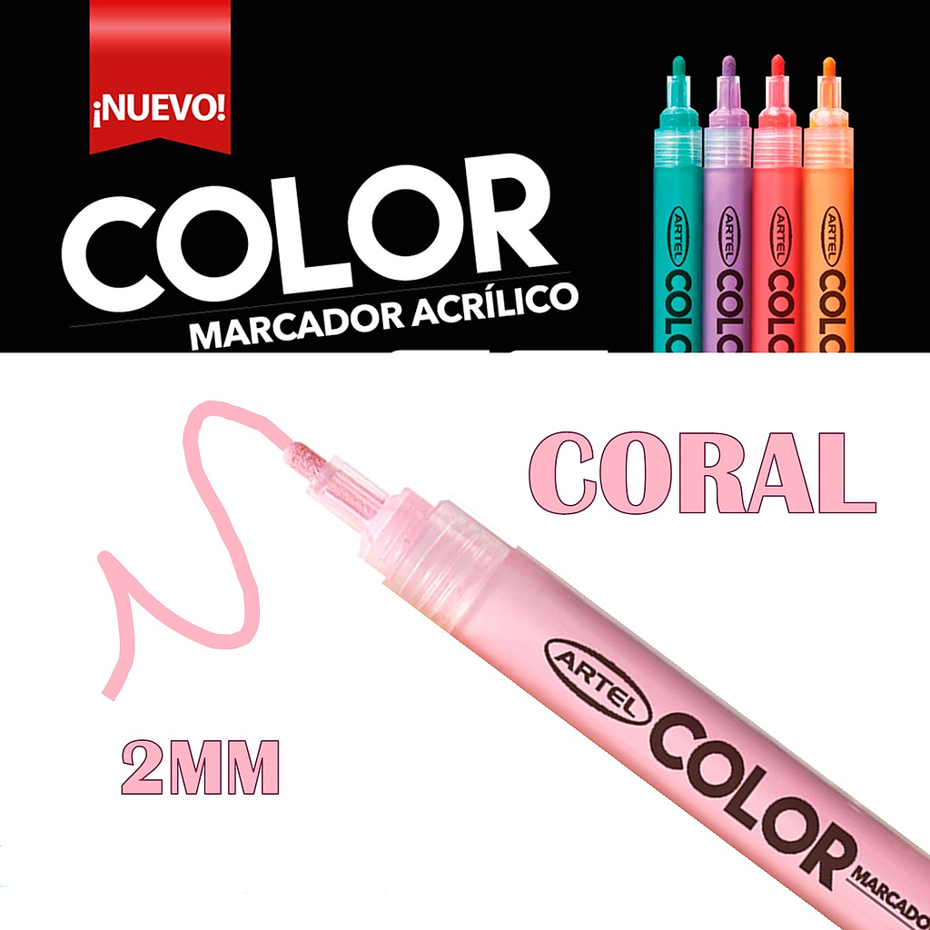 MARCADOR ACRILICO ARTEL CORAL 2MM 1