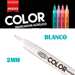 MARCADOR ACRILICO ARTEL BLANCO 2MM