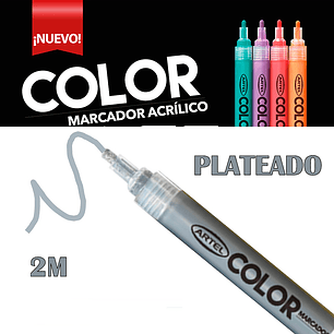 MARCADOR ACRILICO ARTEL PLATEADO 2MM