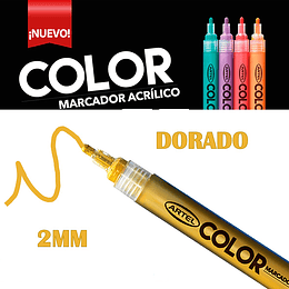 MARCADOR ACRILICO ARTEL DORADO 2MM