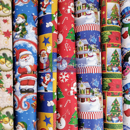 PLIEGO PAPEL DE REGALO NAVIDAD COUCHE (PAREDONES)