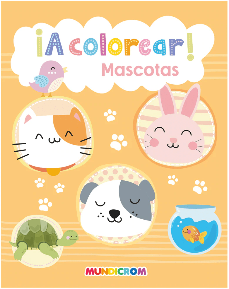 LIBRO A COLOREAR MASCOTAS MUNDICROM 1
