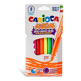 MARCADORES CARIOCA NEON 8 COLORES