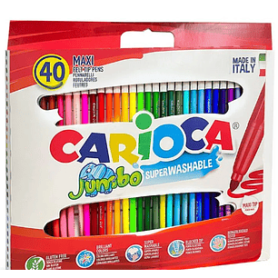 MARCADORES CARIOCA MAXI JUMBO  40 COLORES