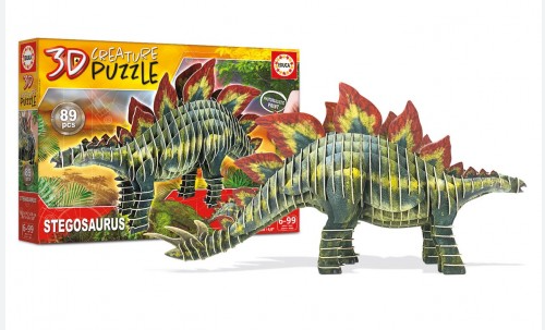 PUZZLE STUDIO 3D STEGOSAURUS CREATURE  89 PCS. 6+ 1