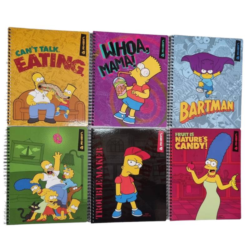 CUADERNO RHEIN UNIV. 7mm 100 Hjs THE SIMPSONS TWEEN  1