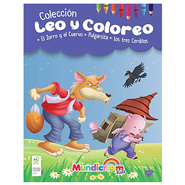 LIBRO LEO Y COLOREO EL ZORRO Y EL CUERVO MUNDICROM