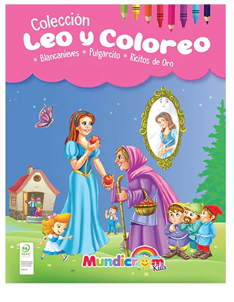 LIBRO LEO Y COLOREO LA BELLA DURMIENTE MUNDICROM 1