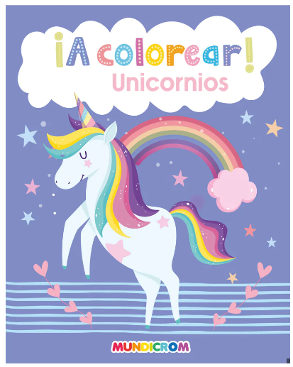 LIBRO A COLOREAR UNICORNIOS MUNDICROM 1