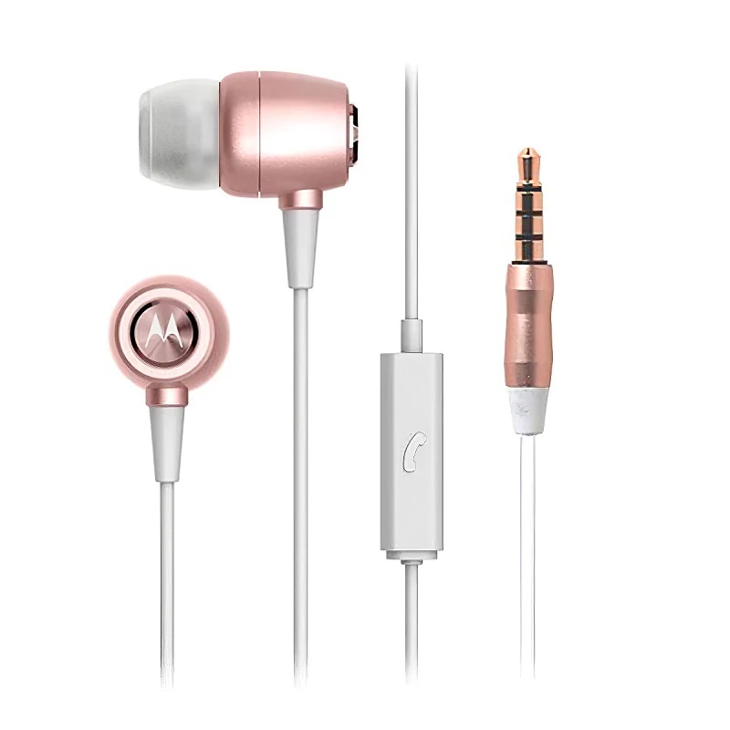 AUDIFONOS MOTOROLA EARBUDS SH009 C/MICROFONO ROSA GOLD 1