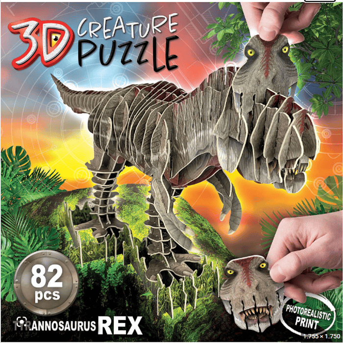 PUZZLE STUDIO 3D TYRANNOSAURUS CREATURE 82 PCS. 6+