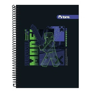 CUADERNO TORRE TOP 7mm 150 Hjs MINECRAFT 