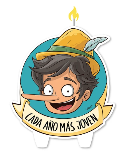 VELA GLAM CADA AÑO MAS JOVEN 1UNID. 1