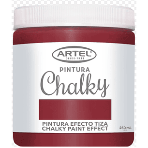 PINTURA CHALKY ARTEL EFECTO TIZA 250ML ROJO CEREZA