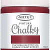 PINTURA CHALKY ARTEL EFECTO TIZA 250ML ROJO CEREZA 1