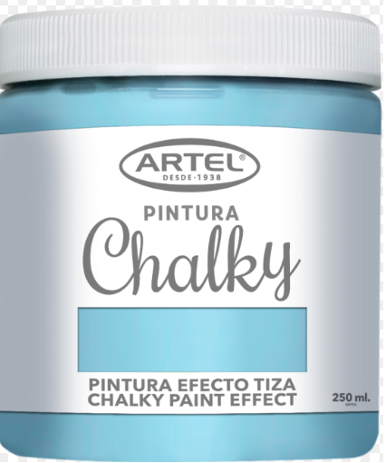 PINTURA CHALKY ARTEL EFECTO TIZA 250ML TURQUESA 1