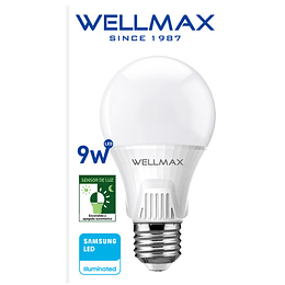 AMPOLLETA LED WELLMAX 9W SENSOR DE MOVIMIENTO NOCTURNO LUZ FRIA