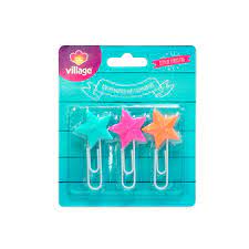 SET 3 CLIP ESTRELLA FLUOR VILLAGE  1