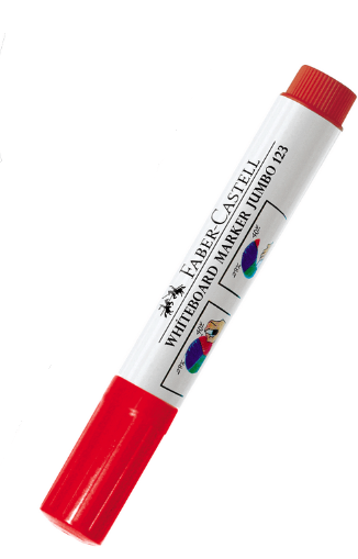 PLUMON FABER PIZARRA JUMBO 123 ROJO 1