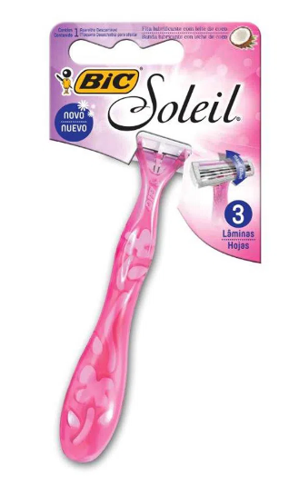 MAQUINA DE AFEITAR FEMENINA SOLEIL BIC FLEX3 1UNID. 1