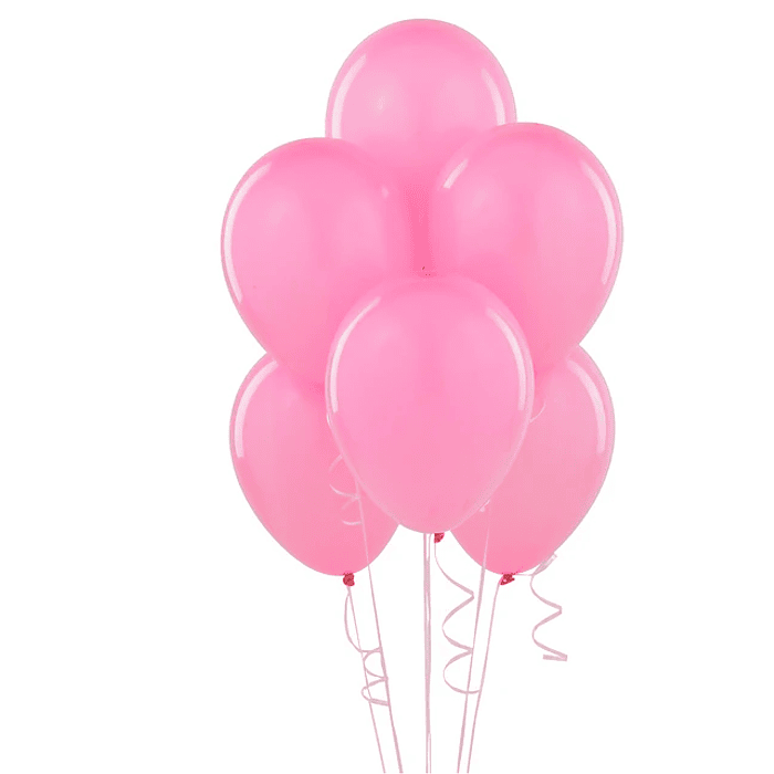 GLOBO LISO GLAM N°12 ROSADO 25Unid.