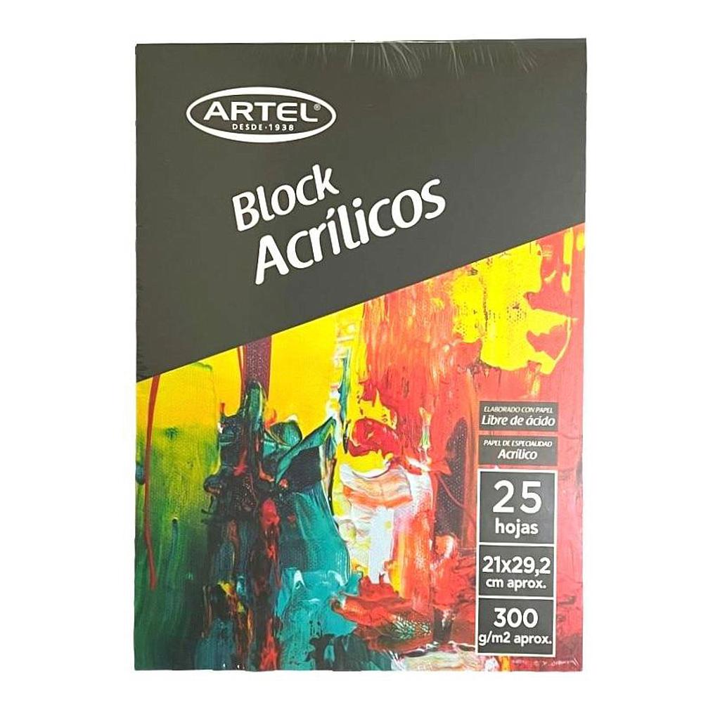 BLOCK ARTEL ACRILICOS A4 25HJS. 300G 21X 29,2CMS. 1
