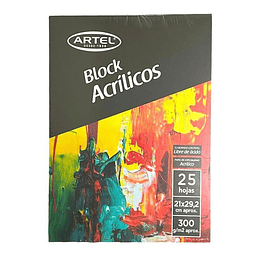 BLOCK ARTEL ACRILICOS A4 25HJS. 300G 21X 29,2CMS.