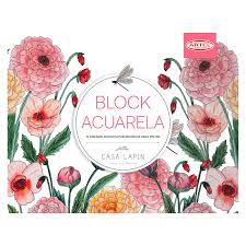 BLOCK ARTEL ACUARELA PREDIBUJADO P/PINTAR 12 DISEÑOS 300G 1